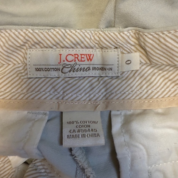 J CREW CHINO BROKEN-IN WOMEN’S SHORTS- KHAKI- SIZE 0 Cotton - Picture 3 of 3